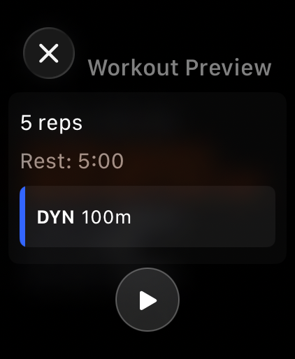 Workout preview