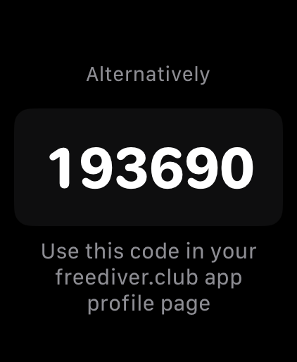 6-digit code for linking device from profile